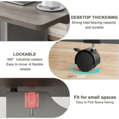 Folding Dining Table, Drop Leaf Dining Table With 6 Wheels And 2-Layer Storage Shelf, Space Saving Dining Table For Small Spaces -Home Decor Store GUEST 47ab90ce 9430 4f9f 8536 e9817a5e6c5c