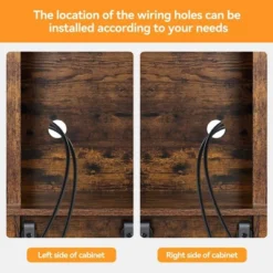 WhizMax 70" Farmhouse Coffee Bar Wine Cabinet With Sliding Barn Doors, Tall Kitchen Hutch With Wine & Glasses Rack, For Kitchen, Dining Room, Oak -Home Decor Store GUEST 49f2d32b 0302 470c ba2b ca0d4b14352a