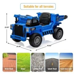 Ride On Dump Truck, 12V Ride On Car With Remote Control, Electric Dump Bed And Extra Shovel 11 Ride On Dump Truck, 12V Ride On Car With Remote Control, Electric Dump Bed And Extra Shovel -Home Decor Store GUEST 4bd5ccfd 4f42 46a4 acb2 a888e7543b26