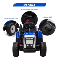 12V Kids Battery Powered Electric Tractor With Trailer, Toddler Ride On Car With Remote Control -Home Decor Store GUEST 4c5db9b6 4491 4474 9144 729cefd405a4