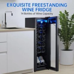 Mini Wine Fridge 14 Bottle, Wine Cooler Temperature Adjustment Range 41~64¡ãF, Wine Fridge Small With Triple Pane Clear Glass Door 10 Mini Wine Fridge 14 Bottle, Wine Cooler Temperature Adjustment Range 41~64¡ãF, Wine Fridge Small With Triple Pane Clear Glass Door -Home Decor Store GUEST 4cdb8aa6 f546 49f1 9593 9c645886c66a