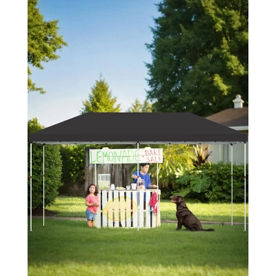 10x20 Pop Up Canopy - 1 Min Setup, 3 Height Adjustments W/Sandbags, UV Protection For Camping, Beach, Parties 2 10x20 Pop Up Canopy - 1 Min Setup, 3 Height Adjustments W/Sandbags, UV Protection For Camping, Beach, Parties - Image 2