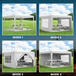 Canopy Tent 10'x10' Pop Up Canopy Tent With 4 Removable Sidewalls, Outdoor Party Canopies With 4 Weight Bags & Carry Bag For Garden Wedding Camping -Home Decor Store GUEST 4d606fc1 64ff 4d2e 854b 20c93f01bb9d