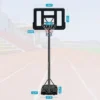 Portable Basketball System Basketball Hoop & Goal With 44" Backboard And Movable Wheels, 6.5-10ft Adjustable Height, For Kids, Teenagers, Adults