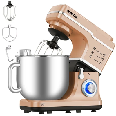 7.5QT Stand Food Mixer, 10-Speed Tilt Head 3-In-1 Kitchen Electric Mixer With Stainless Steel Bowl, Egg Whisk, Dough Hook 8 7.5QT Stand Food Mixer, 10-Speed Tilt Head 3-In-1 Kitchen Electric Mixer With Stainless Steel Bowl, Egg Whisk, Dough Hook - Image 8