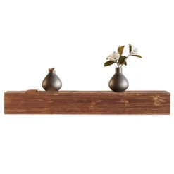 60 Inch Fireplace Mantel Wall-Mounted Mantels Floating Shelf With Invisible Metal Bracket Farmhouse Shelf For Home Decor