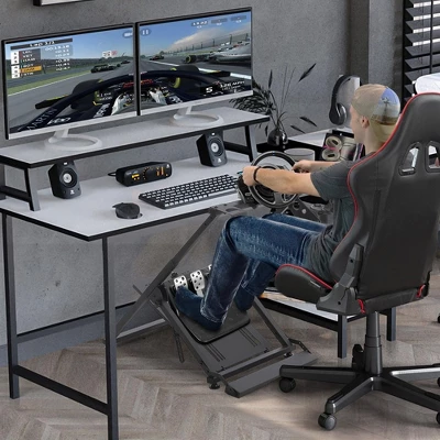 X Shape Racing Steer, Steering Wheel Stand Compatible With Logitech G25 G27 G29 G920 Thrustmaster T330TS Gaming Cockpit 5 X Shape Racing Steer, Steering Wheel Stand Compatible With Logitech G25 G27 G29 G920 Thrustmaster T330TS Gaming Cockpit - Image 5