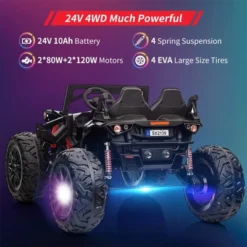 2 Seaters 24V Ride On UTV With Remote Control,10AH Battery, 400W Powerful Motors With 17" EVA Wheels -Home Decor Store GUEST 514fe465 8cc5 4033 886e 03c133d42705