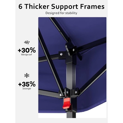 10x10 FT Pop Up Canopy Tent, Gazebo With Mosquito Netting, Adjustable Height Outdoor Gazebo 2 10x10 FT Pop Up Canopy Tent, Gazebo With Mosquito Netting, Adjustable Height Outdoor Gazebo - Image 2