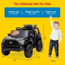 Officially Licensed Toyota Tacoma 12V Kids Ride On Car, Kids Electric Vehicles With Parent Remote Control