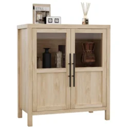 Sideboard Buffet Cabinet With Glass Doors, 29" Large Buffet Cabinet With Storage, Modern Farmhouse Storage Cabinet Table -Home Decor Store GUEST 53bbbdb7 57ab 4686 ad46 3eca5880cf72