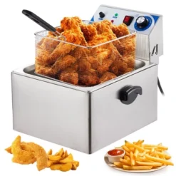 Whizmax Electric Deep Fryer, 6 L/5.4 Qts, Adjustable Temperature Control,Perfect For Fried Buffalo Wings, Shrimp,Sliver -Home Decor Store GUEST 54342d11 05a7 46b8 a96a 606ac403dda3