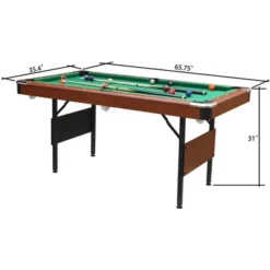 5.5 Ft Billiard Table,Portable Folding Pool Table,Pool Arcade Game Table With Balls, Cues, Chalk, Brush And Triangle, For Family Game Room -Home Decor Store GUEST 544d9e66 8c83 440e bef0 858274991596