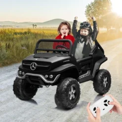 24V Ride On Truck Car For Kids 2 Seater Licensed Mercedes Benz Toddles Electric Car Ride On Toy With Remote Control -Home Decor Store GUEST 551c4fc6 2212 4651 9e05 cfdfc4414d0c