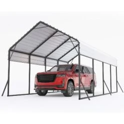 13'x21'x11' Heavy Duty Metal Carport - Oversized All-Weather Steel Shelter For Trucks, Boats, 600 Lbs Capacity, Permanent Outdoor Protection -Home Decor Store GUEST 57816bef faf5 4bb6 9e91 5ba87dd95b59