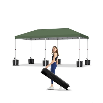 10x20 Pop Up Canopy - 1 Min Setup, 3 Height Adjustments W/Sandbags, UV Protection For Camping, Beach, Parties 10 10x20 Pop Up Canopy - 1 Min Setup, 3 Height Adjustments W/Sandbags, UV Protection For Camping, Beach, Parties - Image 10