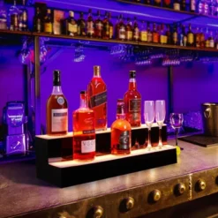 2 Tier 60 Inch Acrylic Lighted Bottle Display With Remote & App Control -Home Decor Store GUEST 57de8b51 93c6 445e a676 d25c93629eba