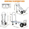 Folding Hand Truck,3-in-1 Aluminum Dolly Cart With Wheels,770 LBS Capacity Heavy Duty Hand Trucks For Transport And Moving