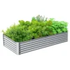 Galvanized Raised Garden Bed, Raised Garden Boxes, 6x3x1.5ft Outdoor Galvanized Planter Box, Garden Stock Tank, Garden Beds For Vegetables Planting