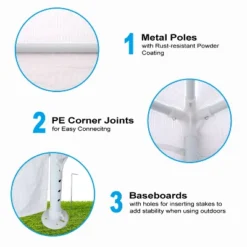 10'x10' Party Tent Commercial Gazebo Tent With 4 Removable Wall Window Zipper Door Portable Canopy Tent For Outdoor Event Wedding Party Bench 13 10'x10' Party Tent Commercial Gazebo Tent With 4 Removable Wall Window Zipper Door Portable Canopy Tent For Outdoor Event Wedding Party Bench -Home Decor Store GUEST 59bcface e7aa 4951 978b 3e37d33b858a