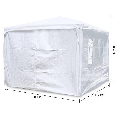 10'x10' Party Tent Commercial Gazebo Tent With 4 Removable Wall Window Zipper Door Portable Canopy Tent For Outdoor Event Wedding Party Bench 6 10'x10' Party Tent Commercial Gazebo Tent With 4 Removable Wall Window Zipper Door Portable Canopy Tent For Outdoor Event Wedding Party Bench - Image 6