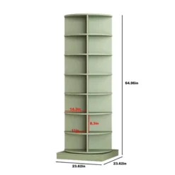 Rotating Shoe Rack Tower 360, Spinning Shoe Rack Tower 7 Tier For Closet, Entryway, Tall Shoe Storage Organizer, Holds Up To 28 Pairs Of Shoes Green