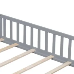 Toddler Floor Bed,Full Size Floor Bed With Safety Fence Guardrails And Slats, Wooden Floor Bed Frame With Door, No Box Spring Needed 8 Toddler Floor Bed,Full Size Floor Bed With Safety Fence Guardrails And Slats, Wooden Floor Bed Frame With Door, No Box Spring Needed -Home Decor Store GUEST 5b255ccc e6f9 40bb 907b 3ddc3134e825