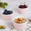 WhizMax Porcelain Ramekin, 8 Oz, Set Of 6, Pink