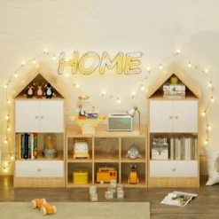 Kids Bookshelf And Toy Storage Organizer, Playful House-Shaped Children Bookcase Display Rack, For Nursery, Playroom, Living Room, Easy Assembly -Home Decor Store GUEST 5d970c50 02e3 48ee b286 516fb39c5906