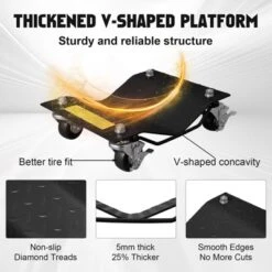 Black Car Dollies Set Of 2,Car Wheel Dolly For Garage Moving Car,Vehicle Dolly Heavy Duty For Motorcycles,Disabled Units,Dirt Bike, 3000LBS 10 Black Car Dollies Set Of 2,Car Wheel Dolly For Garage Moving Car,Vehicle Dolly Heavy Duty For Motorcycles,Disabled Units,Dirt Bike, 3000LBS -Home Decor Store GUEST 62766821 5324 411b bb61 2f845d669f85