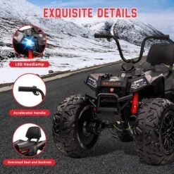 Two Seater 24V Kids ATV, 4x4 Kids Electric 4 Wheeler Quad Ride On Car Toy 10 Two Seater 24V Kids ATV, 4x4 Kids Electric 4 Wheeler Quad Ride On Car Toy -Home Decor Store GUEST 636a89cb cab9 4656 8297 284c79747ab7