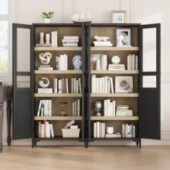 Tall Storage Cabinet, Kitchen Pantry Cabinet 5 Tier Bathroom Cabinet With 4 Doors Adjustable Shelves For Kitchen, Dining Room, Bathroom -Home Decor Store GUEST 63d44ec7 4789 4c73 90c0 386550b742c4 1