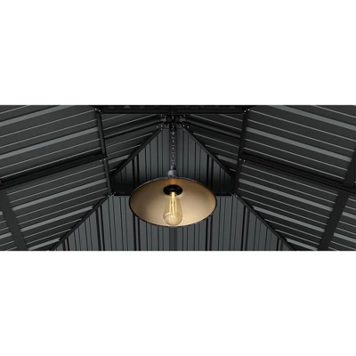 12'x12' Hardtop Gazebo For All Weather With Double Metal Roof, Aluminum Alloy Frame, Net, And Curtain; Perfect For Patio, Deck, And Backyard. Gray. 11 12'x12' Hardtop Gazebo For All Weather With Double Metal Roof, Aluminum Alloy Frame, Net, And Curtain; Perfect For Patio, Deck, And Backyard. Gray. - Image 11