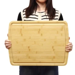 Bamboo Wood Cutting Board For Kitchen, Large Chopping Board, Wooden Cheese Charcuterie Board