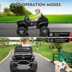 24V Ride On Truck Car For Kids 2 Seater Licensed Mercedes Benz Toddles Electric Car Ride On Toy With Remote Control -Home Decor Store GUEST 6851f609 88b4 4dd1 a6d1 a7ddb1c3636b