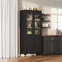 Tall Storage Cabinet, Kitchen Pantry Cabinet 5 Tier Bathroom Cabinet With 4 Doors Adjustable Shelves For Kitchen, Dining Room, Bathroom -Home Decor Store GUEST 68de18d8 e501 43bc 8640 655f546016fe 1