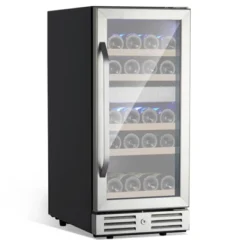 Mini Fridge 15 Inch Wine Cooler Under Couter, 29 Bottle Dual Zone Wine Fridge Wine Cooler Refrigerator With Digital Temperature Control 14 Mini Fridge 15 Inch Wine Cooler Under Couter, 29 Bottle Dual Zone Wine Fridge Wine Cooler Refrigerator With Digital Temperature Control -Home Decor Store GUEST 6c5f5788 5586 4e6e 8e99 8705e2f81969