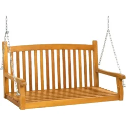 WhizMax Classic Weather-Resistant Acacia Wood Porch Swing -Home Decor Store GUEST 6cf401f8 e658 4ac5 978b 4656721f0689