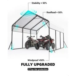 13'x16'x11' Metal Carport, Steel Heavy Duty Carport For All-Weather, Permanent Shelter For Boats, Pickup Trucks, And Tractors, N.W. 500 Lbs 8 13'x16'x11' Metal Carport, Steel Heavy Duty Carport For All-Weather, Permanent Shelter For Boats, Pickup Trucks, And Tractors, N.W. 500 Lbs -Home Decor Store GUEST 6d183215 0d80 4a2e a7d4 f5c00c0cecde