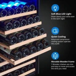 20 Inch Wine Fridge, 52 Bottle Wine Cooler Refrigerator, 40-66¡ãF Wine Refrigerator With Glass Door, Blue LED Light Wine Fridge 10 20 Inch Wine Fridge, 52 Bottle Wine Cooler Refrigerator, 40-66¡ãF Wine Refrigerator With Glass Door, Blue LED Light Wine Fridge -Home Decor Store GUEST 6f5135ab a390 49a4 a158 236e2f06ef80