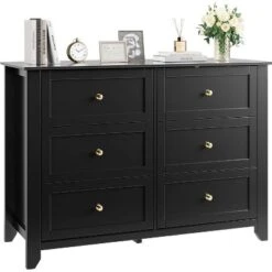 Large 6 Drawer Dresser With Deep Drawers & Metal Knobs, Modern Wooden Double Chests Of Drawers For Entryway 15 Large 6 Drawer Dresser With Deep Drawers & Metal Knobs, Modern Wooden Double Chests Of Drawers For Entryway -Home Decor Store GUEST 7267d85f aec3 45ff 821d 7ac706260bc4
