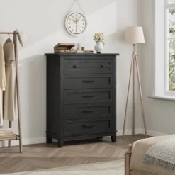 5 Dresser For Bedroom, 41" Tall Dresser, Vertical Drawer Dresser With Storage Freestanding, Wooden Closet Dresser Storage Chest For Bedroom -Home Decor Store GUEST 73956c1c 9c68 44a1 9217 6407ff95a0d8