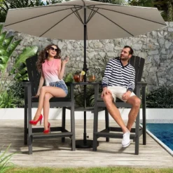 Outdoor Bar Height Adirondack Chairs With Connected Tray, Balcony Chairs, For Deck, Backyard, Outdoor Weather Resistant 2 Piece Set 15 Outdoor Bar Height Adirondack Chairs With Connected Tray, Balcony Chairs, For Deck, Backyard, Outdoor Weather Resistant 2 Piece Set -Home Decor Store GUEST 74475827 4765 44dc a66b ff19f544ad2a