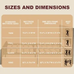 King Size Bed Frame With Wood Headboard, King Platform Bed Frame With Under Bed Storage And Metal Legs, No Box Spring Needed, Easy Assembly -Home Decor Store GUEST 747e1bde c060 4424 9629 778d411ba353