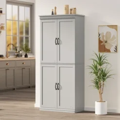 Tall Kitchen Pantry Cabinet, Storage Cabinet With 4 Doors & Adjustable Shelves, 70" Freestanding Cupboard, Tall Bathroom Linen Cabinet -Home Decor Store GUEST 761ed1d0 bca5 4327 a9de d11a1c2e2ec2