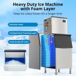 Commercial Ice Maker Machine, 350LBS/24H Freestanding Stainless Steel Ice Maker With 220 Lbs Capacity 8 Commercial Ice Maker Machine, 350LBS/24H Freestanding Stainless Steel Ice Maker With 220 Lbs Capacity -Home Decor Store GUEST 785d0801 b1a0 4011 816f 120da902290d