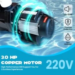 1.5HP Swimming Pool Pump – 220V Single Speed Self-Priming Pump For Above Ground Pools, Equipped W/a 1100W High-Power Copper Motor For Quiet Operation -Home Decor Store GUEST 79a9d6e9 8d25 427e b06c ecb530ec9443
