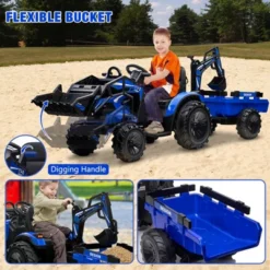 24V 3 In 1 Kids Ride On Tractor, Excavator & Bulldozer, Electric Vehicle W/Trailer, Shovel Bucket, Digger -Home Decor Store GUEST 79e7f728 65d9 4cf7 aaa3 66cc4ee63615
