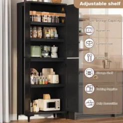 71 Inch Tall Storage Cabinet, Kitchen Pantry Cabinet 5 Tier Bathroom Cabinet With 4 Doors Adjustable Shelves For Kitchen, Dining Room, Bathroom -Home Decor Store GUEST 79fc15aa 3cfa 41cc b840 f814a09fae15