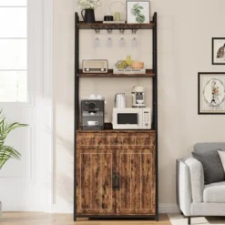 Industrial Baker Rack With Cabinet 70" Wine Rack With Cabinet And Drawer -Home Decor Store GUEST 7a16989c e296 4a92 906d 71e89accb461